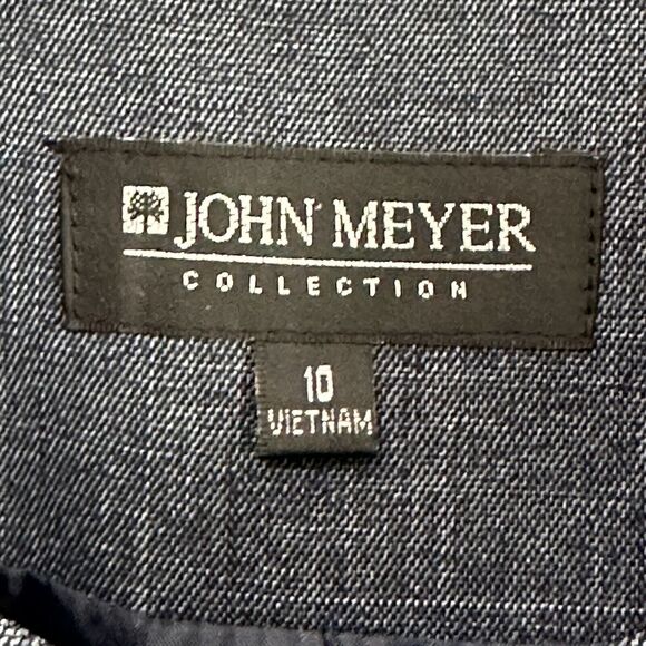John Meyer Blazer 10 Zip Front Denim Blue Suit Business Career Classic Party NEW - Picture 5 of 12